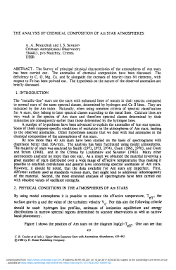 THE ANALYSIS OF CHEMICAL COMPOSITION OF Am STAR
