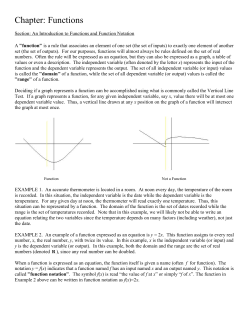 Chapter: Functions
