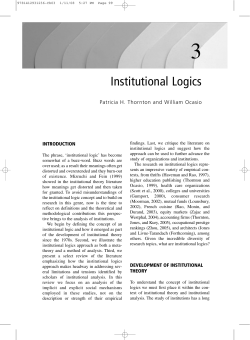 Institutional Logics