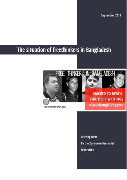 The situation of freethinkers in Bangladesh