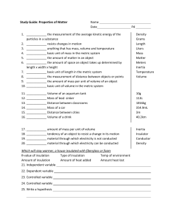 Study guide properties of matter