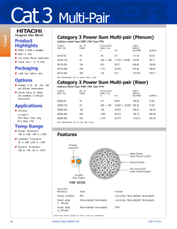 Cat3 Multi-Pair - Hitachi Cable America