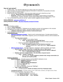 How do I get started? Articles