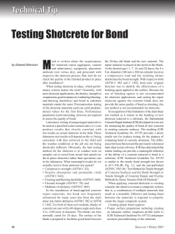 Testing Shotcrete for Bond - American Shotcrete Association