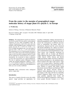 From the center to the margins of geographical - BIOL