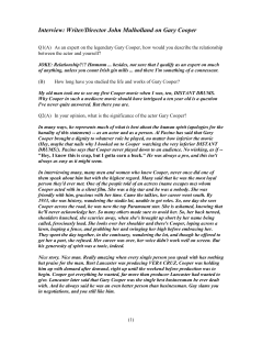 John Mulholland - Cooper and Hemingway