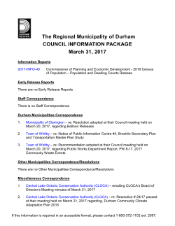 March 31, 2017 - Region of Durham