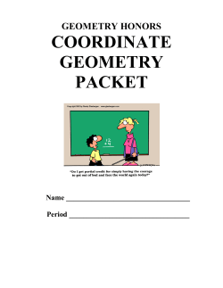 coordinate geometry packet - White Plains Public Schools