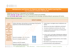 Multiplication and Division 13, Patterns and