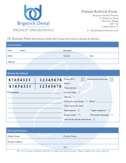Patient Referral Form 8 7 6 5 4 3 2 1 1 2 3 4 5 6 7 8 8 7 6 5 4 3 2 1 1