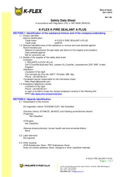 MSDS K-FLEX K-FIRE SEALANT A PLUS rev1