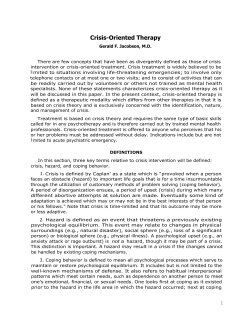 Crisis-Oriented Therapy