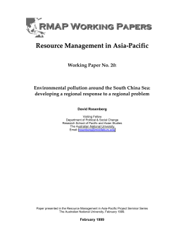 Environmental Pollution around the South China Sea: Developing a