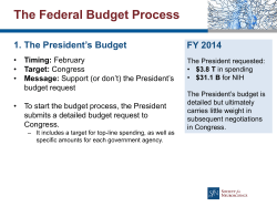 The Federal Budget Process Handout