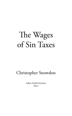 The Wages of Sin Taxes
