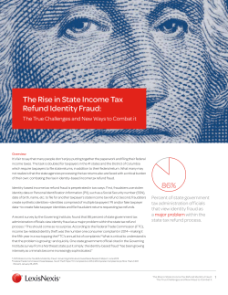 The Rise in State Income Tax Refund Identity Fraud