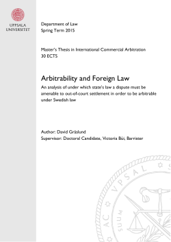 Arbitrability and Foreign Law