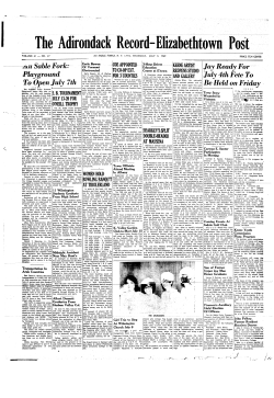 He Adirondack Record- Elizabethtown Poi