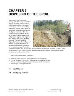 chapter 5 disposing of the spoil