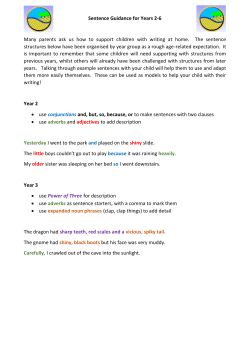 Sentence Guidance for Years 2-6 Many parents ask us how to