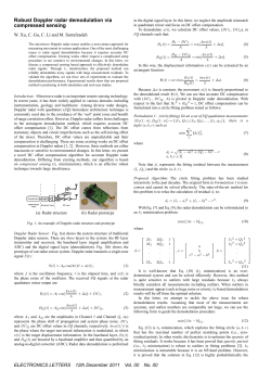 Robust Doppler radar demodulation via compressed sensing