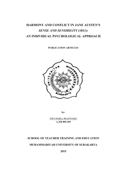 harmony and conflict in jane austen`s sense and sensibility (1811)