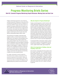 Progress Monitoring Briefs Series