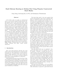 Fault-Tolerant Routing in Meshes/Tori Using Planarly Constructed