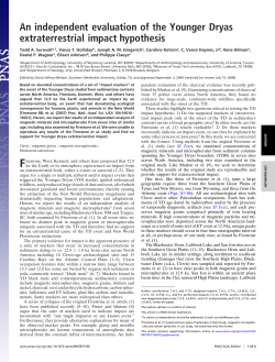 An independent evaluation of the Younger Dryas extraterrestrial