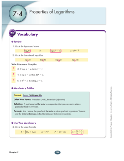 Properties of Logarithms