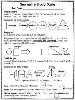 Geometry Study Guide