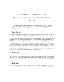 242 Term Project: The Electronic Umpire