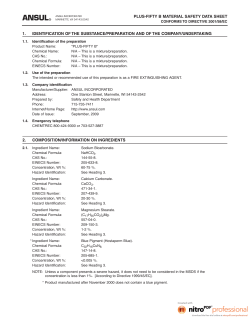 MSDS Form for ANSUL Plus Fifty B