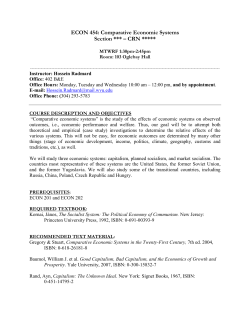 Comparative Economic Systems