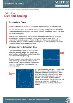 Extrusion Dies And Tooling