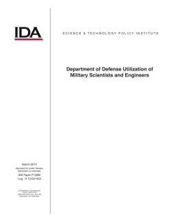 Department of Defense Utilization of Military Scientists and
