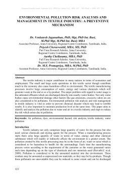 environmental pollution risk analysis and management in textile
