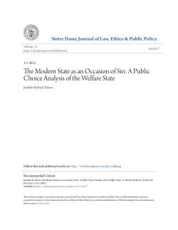 The Modern State as an Occasion of Sin: A Public