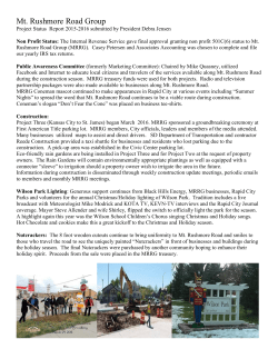 2016 Annual Status Report - Mount Rushmore Road Group