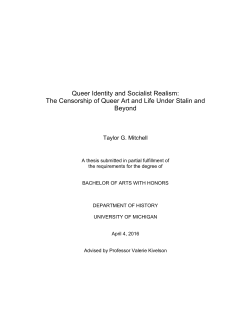 Queer Identity and Socialist Realism: The Censorship of