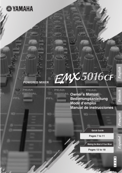EMX5016CF Owner`s Manual - American Musical Supply