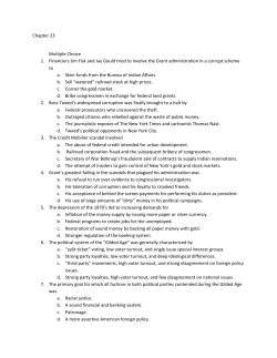 Chapter 23 Multiple Choice 1. Financiers Jim Fisk