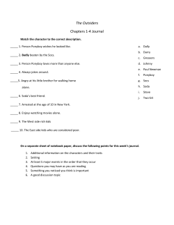 The Outsiders Chapters 1-4 Journal