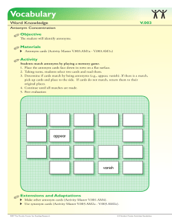 Antonym Concentration - Florida Center for Reading Research