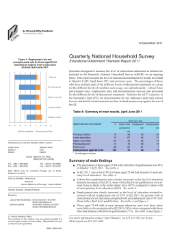Educational Attainment Thematic Report 2011