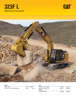 323F L Hydraulic Excavator Specifications