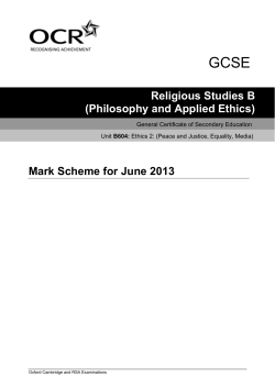 Ethics 2 - Peace and justice, equality, media