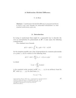 A Multivariate Divided Difference