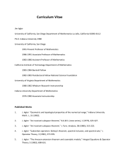 Curriculum Vitae - UCSD Math - University of California San Diego