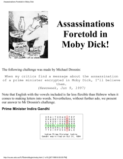Assassinations Foretold in Moby Dick
